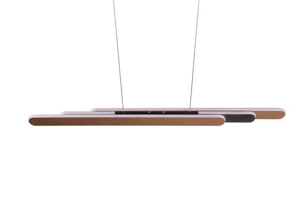 Hanging lamp Helios 130cm brown Trio 4017807577815