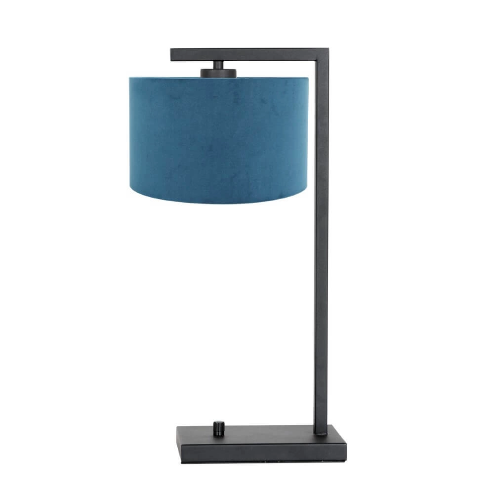 Modern table lamp Stanger black with blue velvet Steinhauer 8712746152111