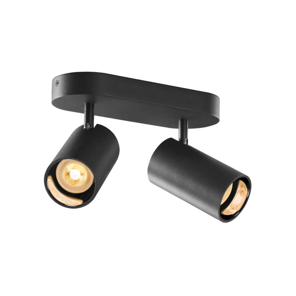 2-light surface-mounted spotlight Asto Tube black - 2x GU10