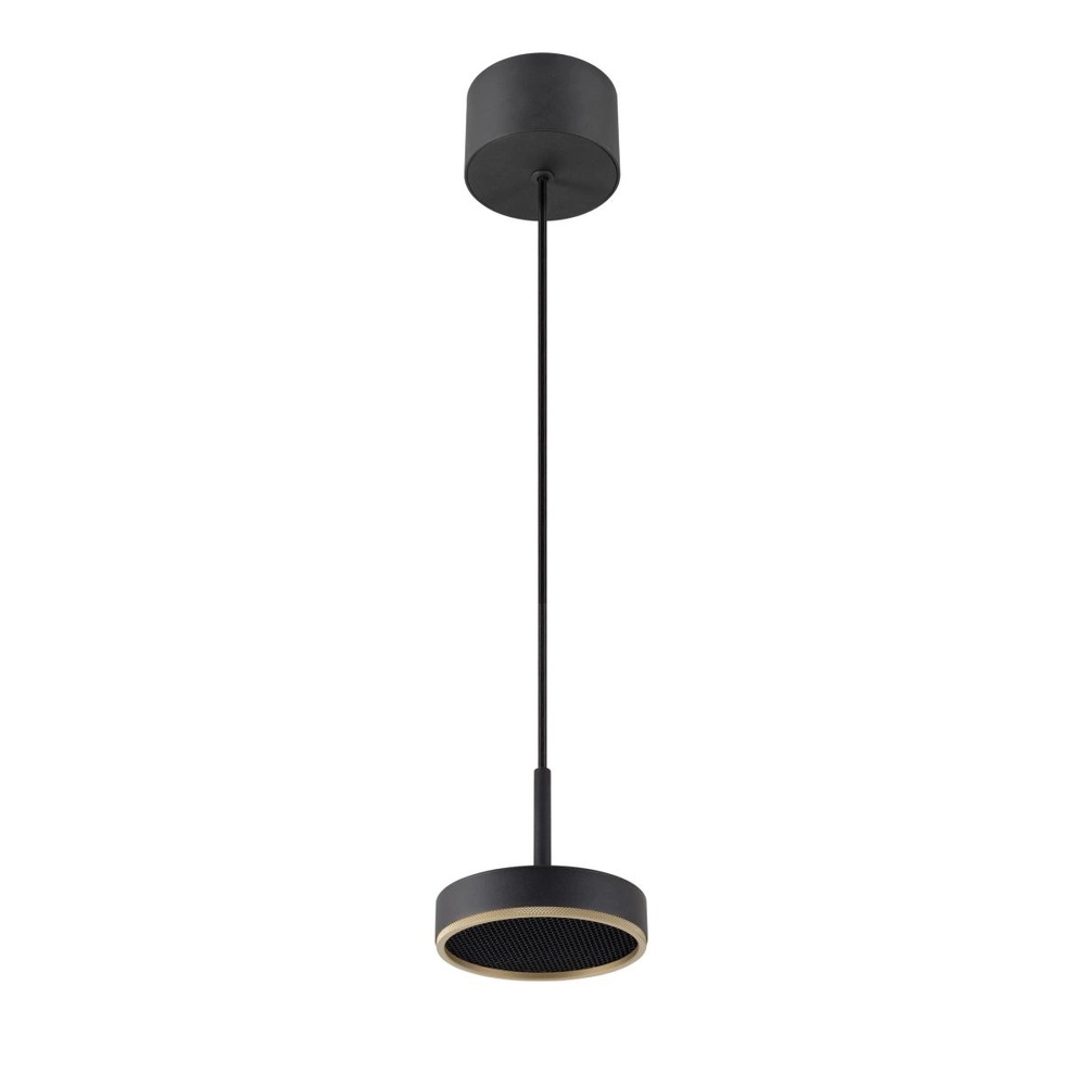 Pendant lamp Grip! Flat black with gold Ø 14cm SLV 4024163304252