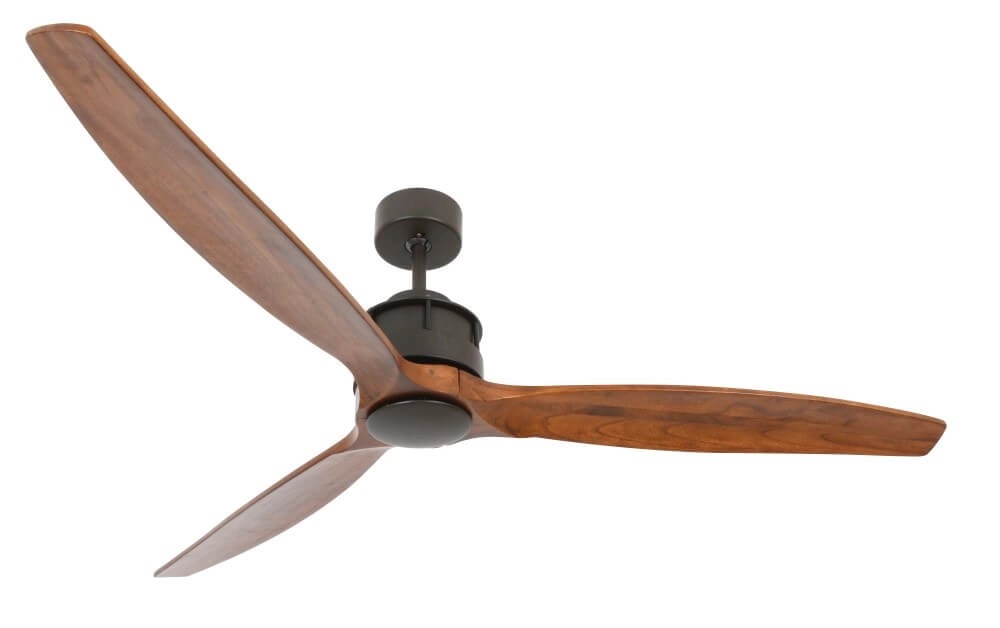 Wooden ceiling fan with bronze Airfusion Akmani Ø 152cm