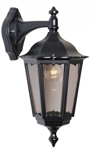 Classic outdoor lamp Cartella Down black