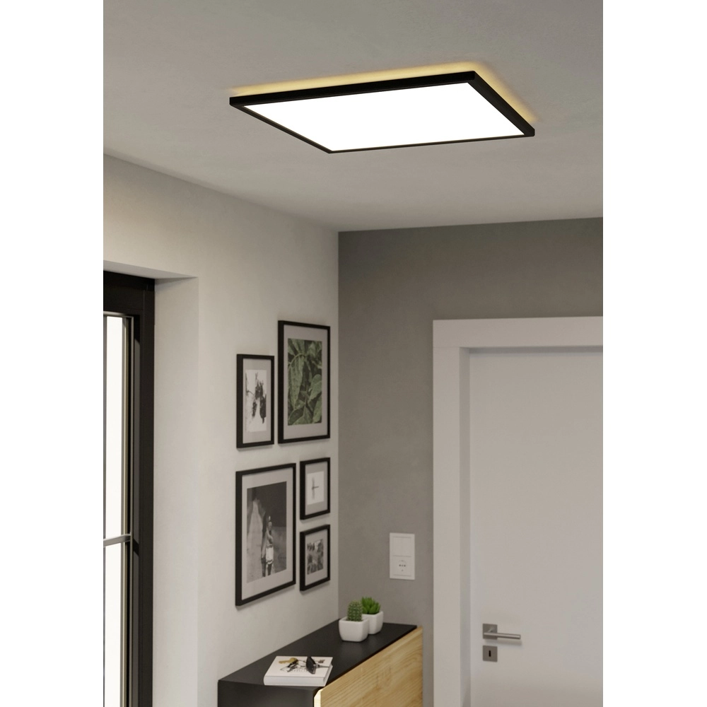 Bathroom lamp with remote Rovito-R Square - Black - 50x50cm Eglo 9008606330010
