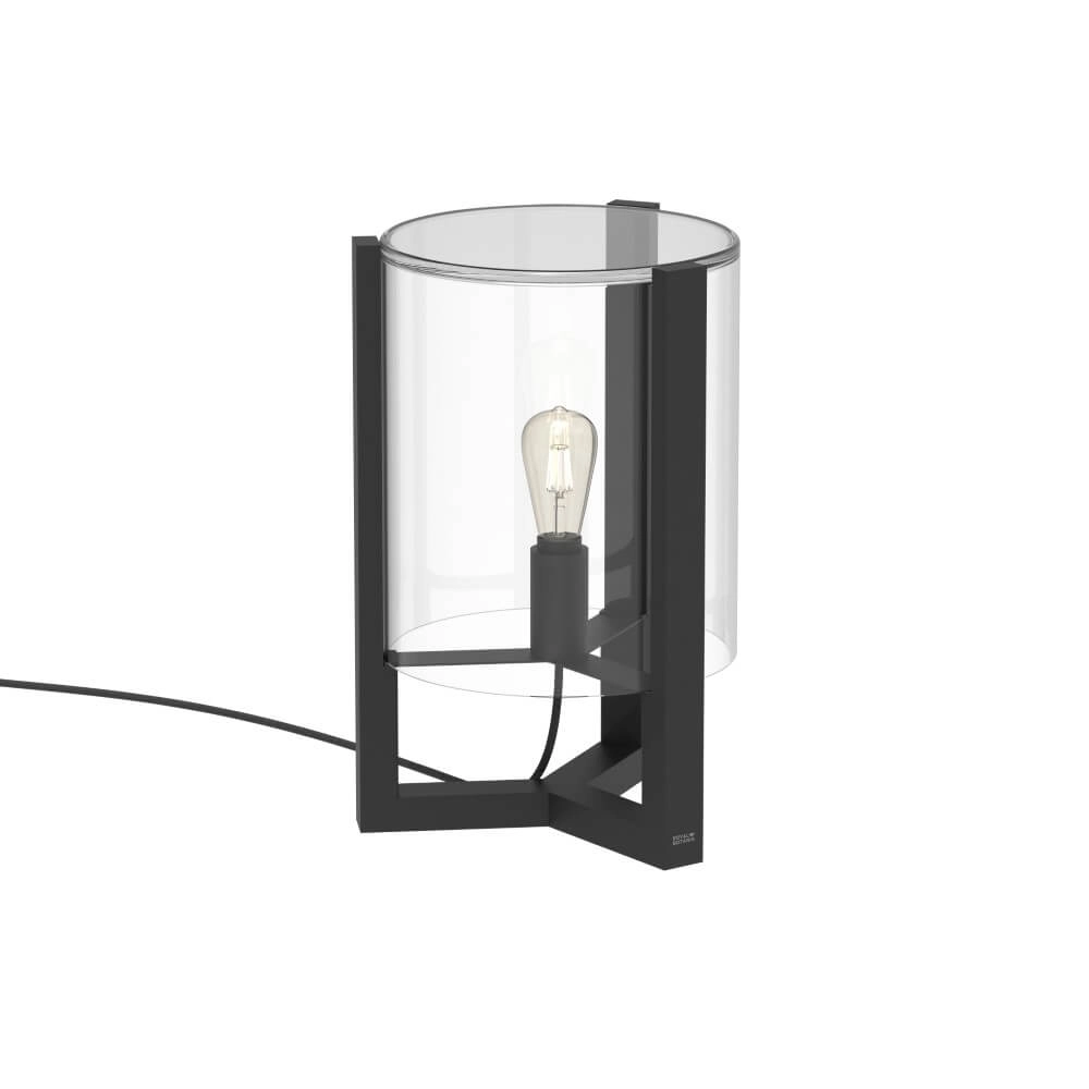 Table lamp 50cm Tristar anthracite with clear glass