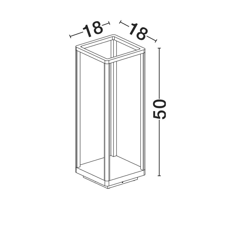 Garden lamp Akmi Design rectangle Lyora 5212017449306