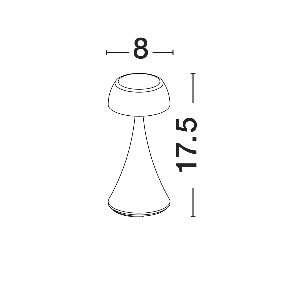 Table lamp Ycro white rechargeable with USB Lyora 5212017476982