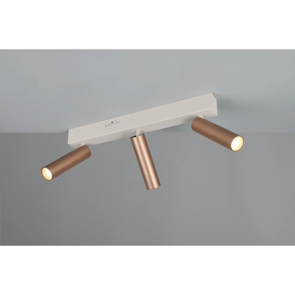 3-light surface-mounted spotlight Ambala mocha brown Trio 4017807656091