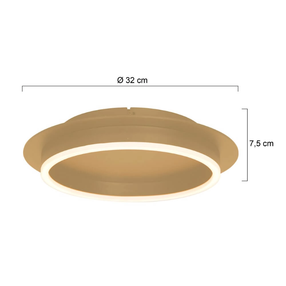 Modern LED ceiling light Ringlux gold - Ø 32cm Steinhauer 8712746170580