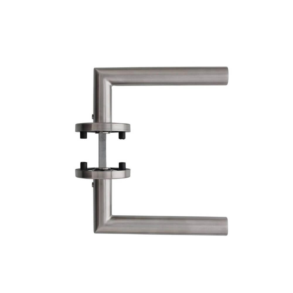 Tight door handle Hoek 90 on rosette stainless steel Intersteel 8714186087626