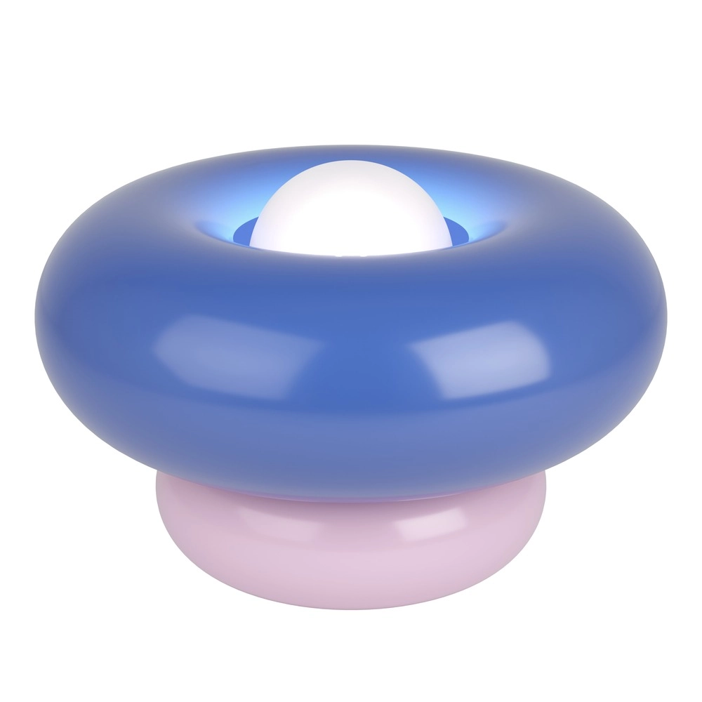 Design table lamp Torchiarolo pink with blue