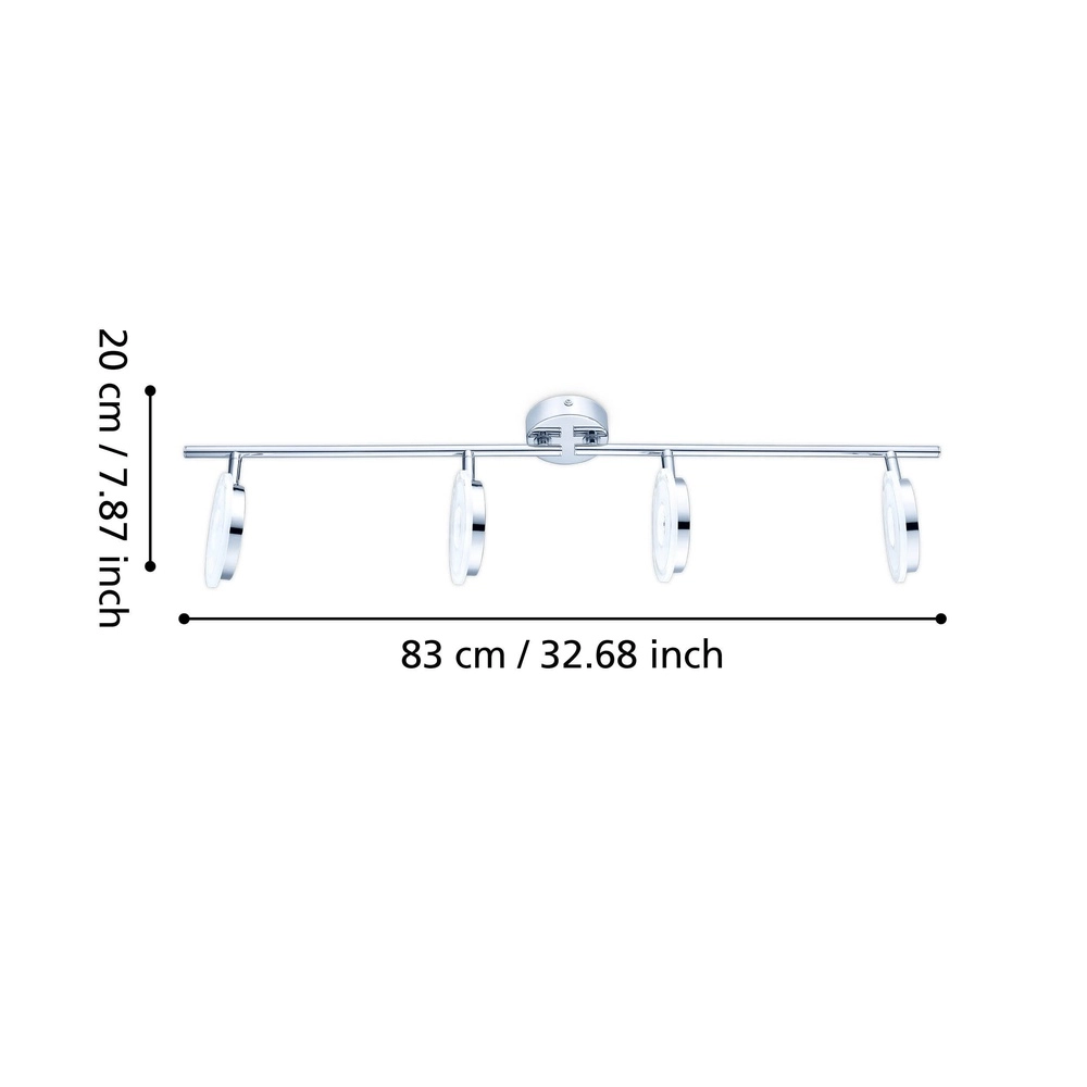 Ceiling lamp Dornes chrome Eglo 4251007114283