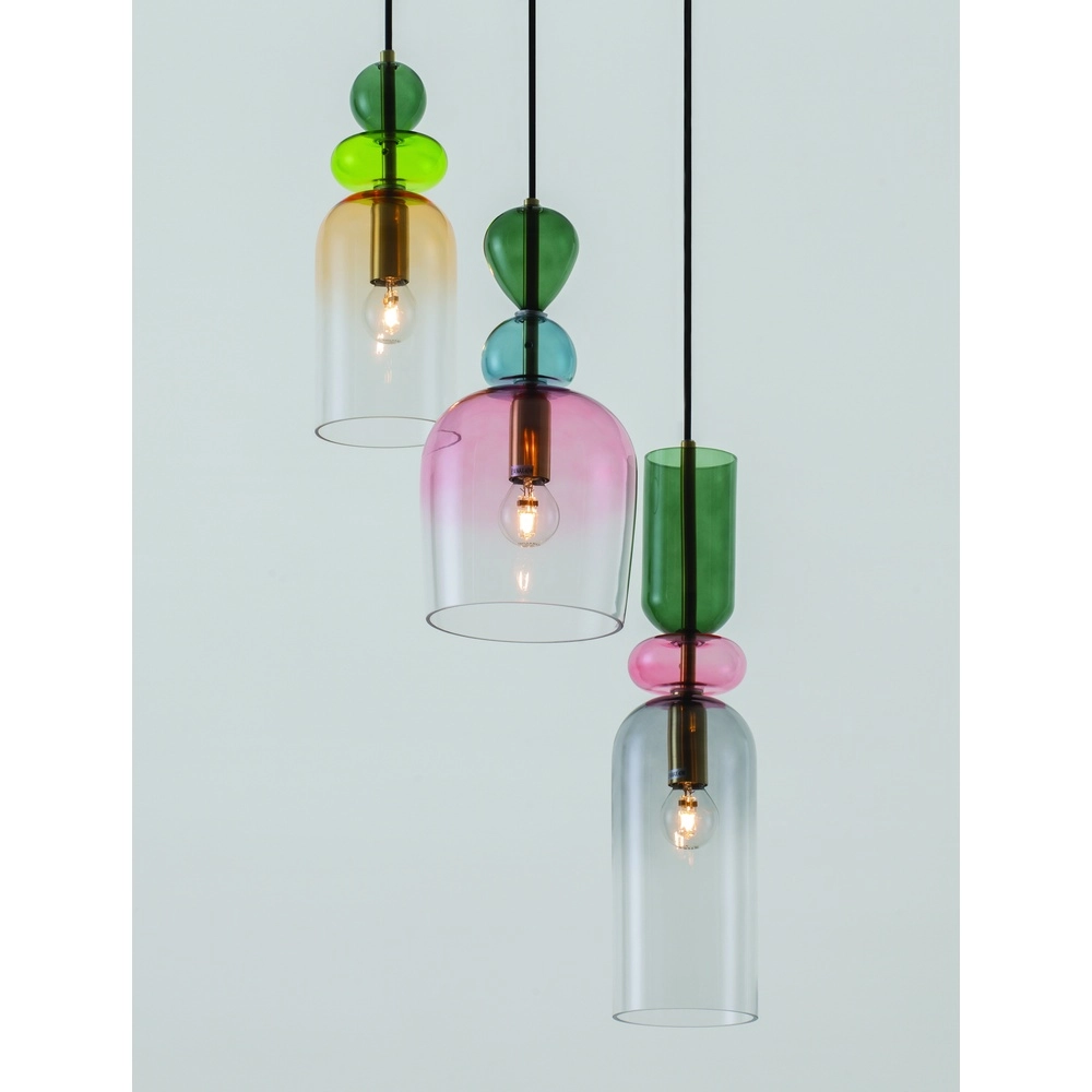 Colored pendant lamp Murano 3-light Lyora 5212017434227