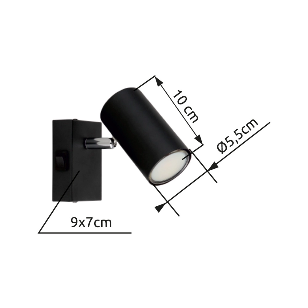 Surface-mounted spot Robby Black Globo 9007371430512