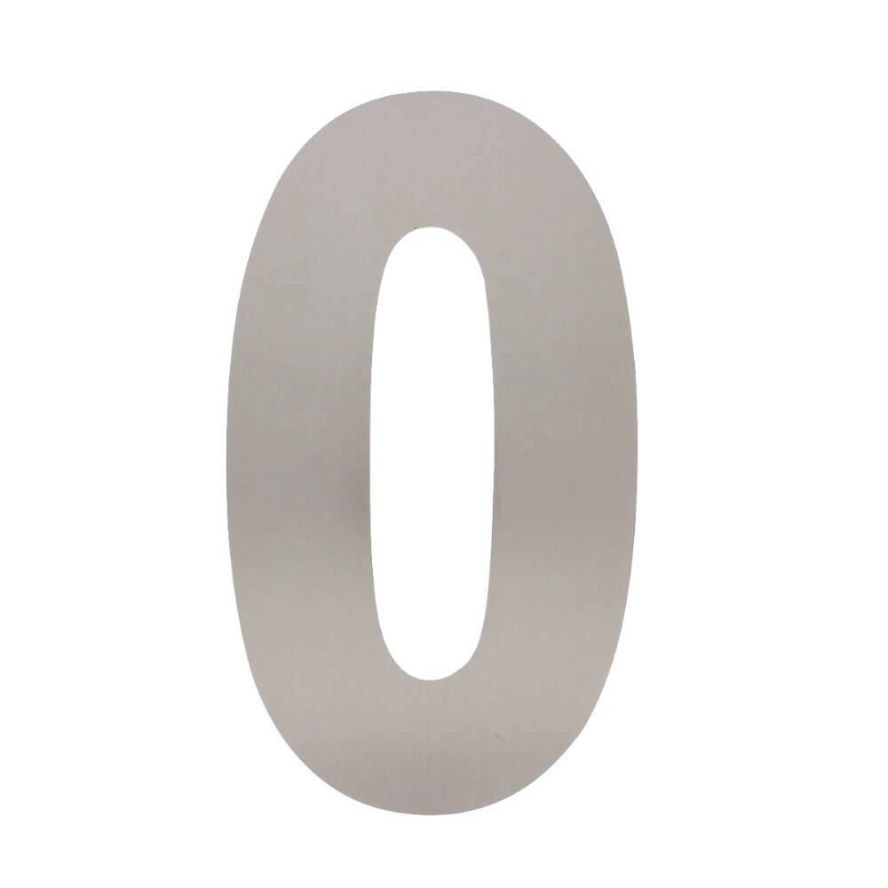 House number 0 XXL Numbra 50cm stainless steel