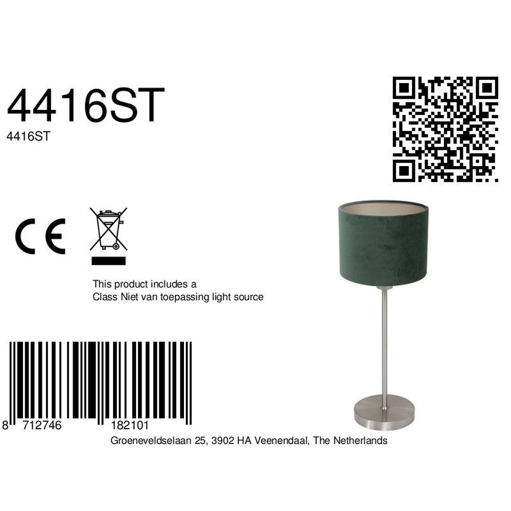 Table lamp Noor with green hood Steinhauer 8712746182101