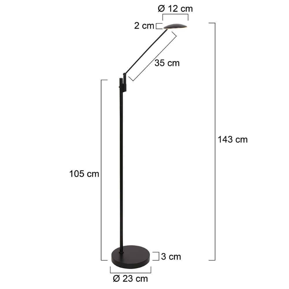 Black reading lamp Daphne Steinhauer 8712746161472