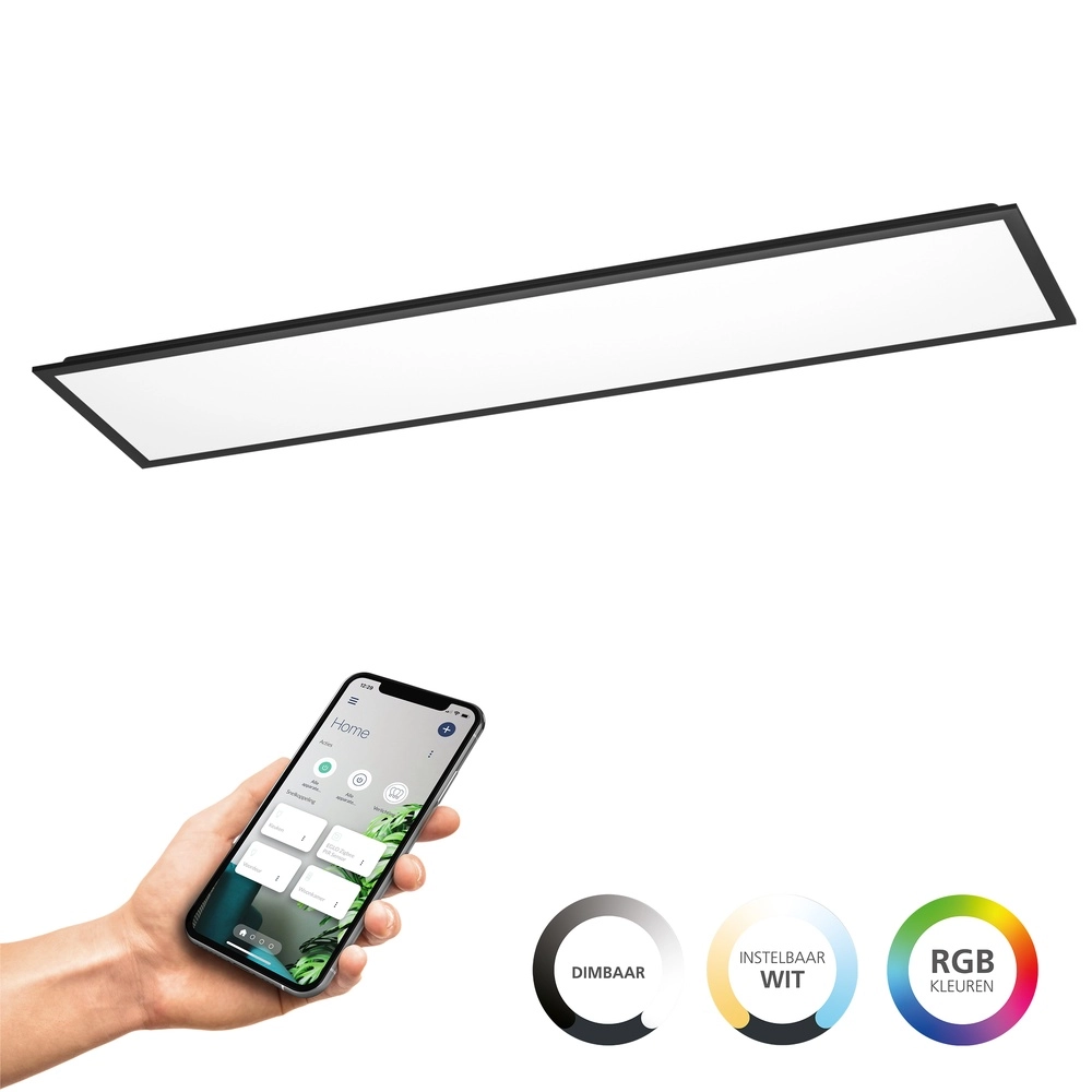 Ceiling lamp Moradillo 3-step CCT black 29.5cm
