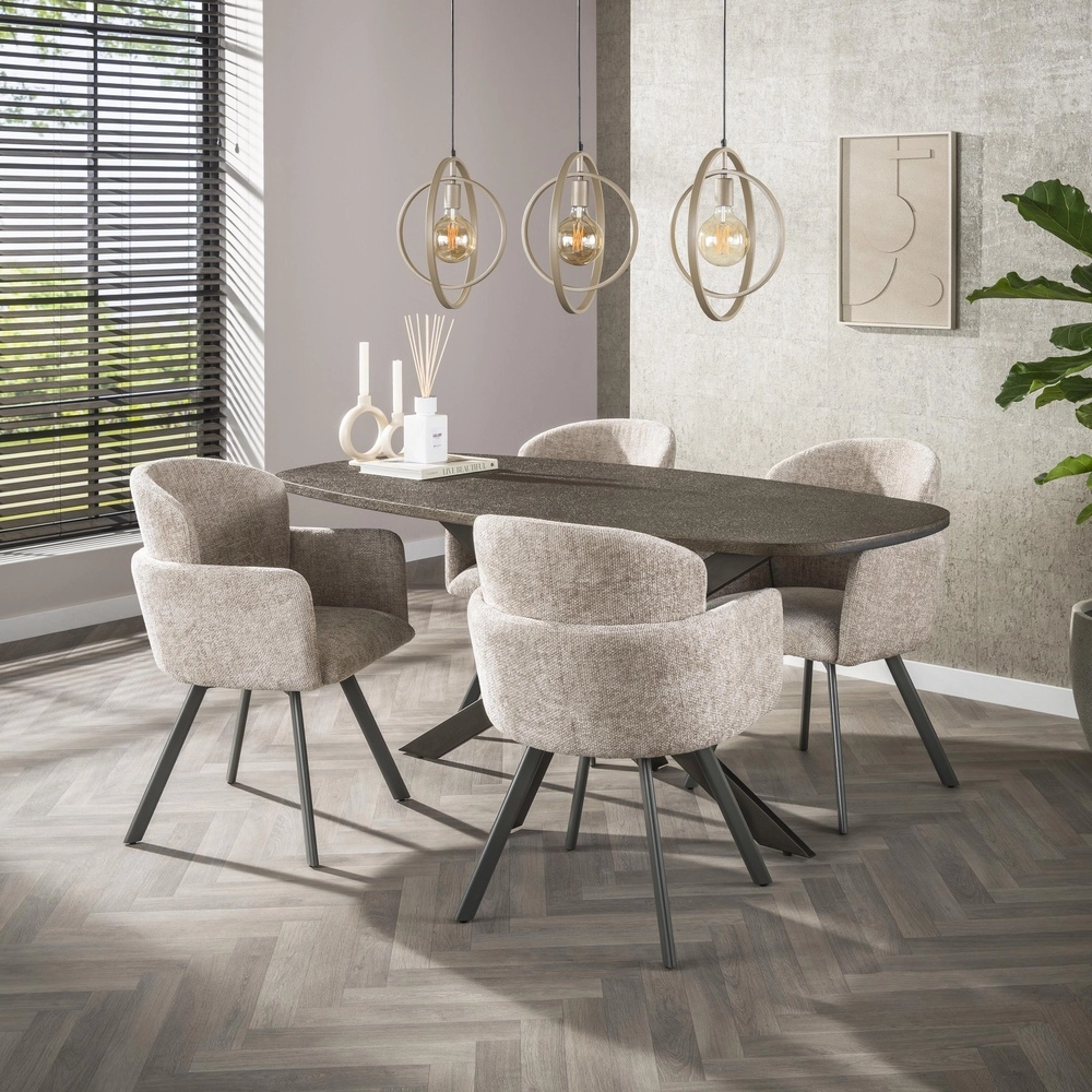 Dining table pendant lamp Turn 3L - Ø 40cm - sand Lyora 8716803513150