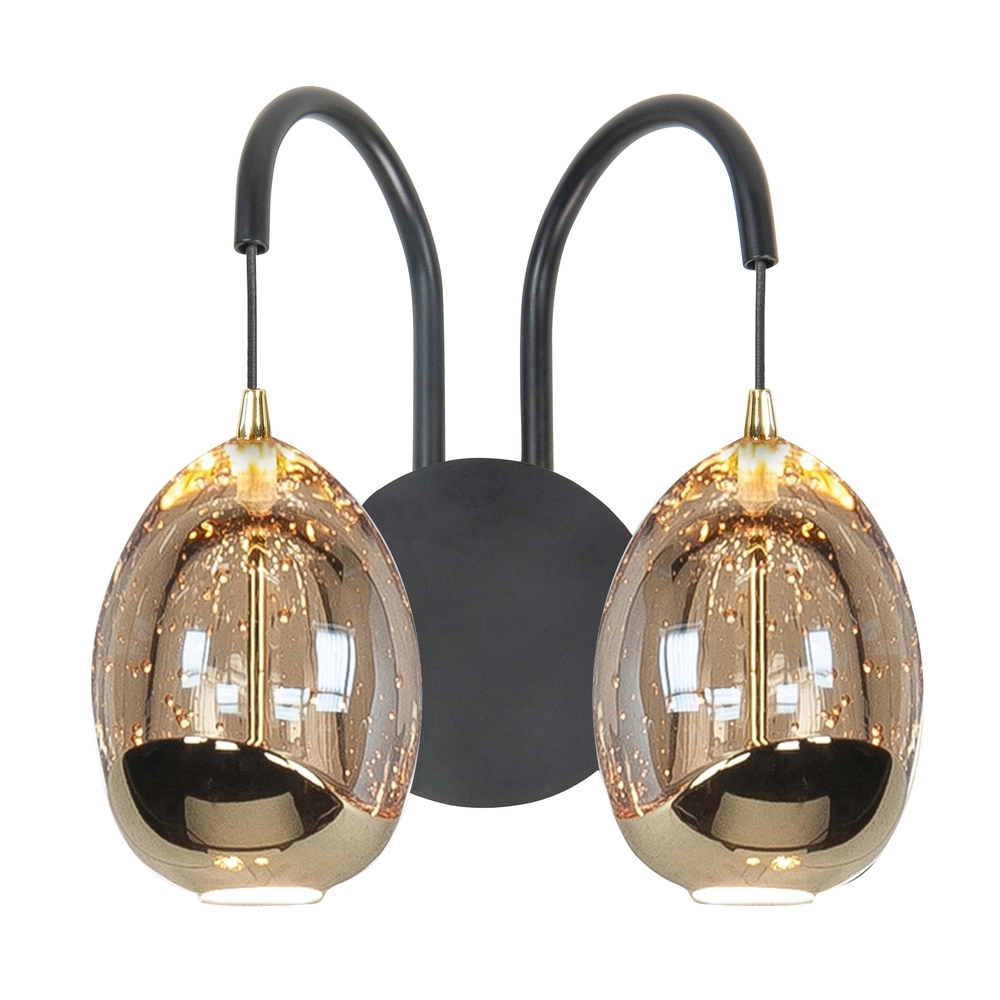 Wall lamp Golden Egg black 3-lights