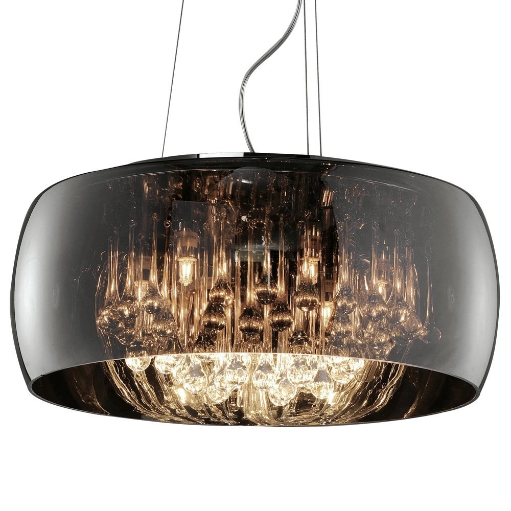 Pendant lamp Vapore 6-light 50cm smoke Trio 4017807367775