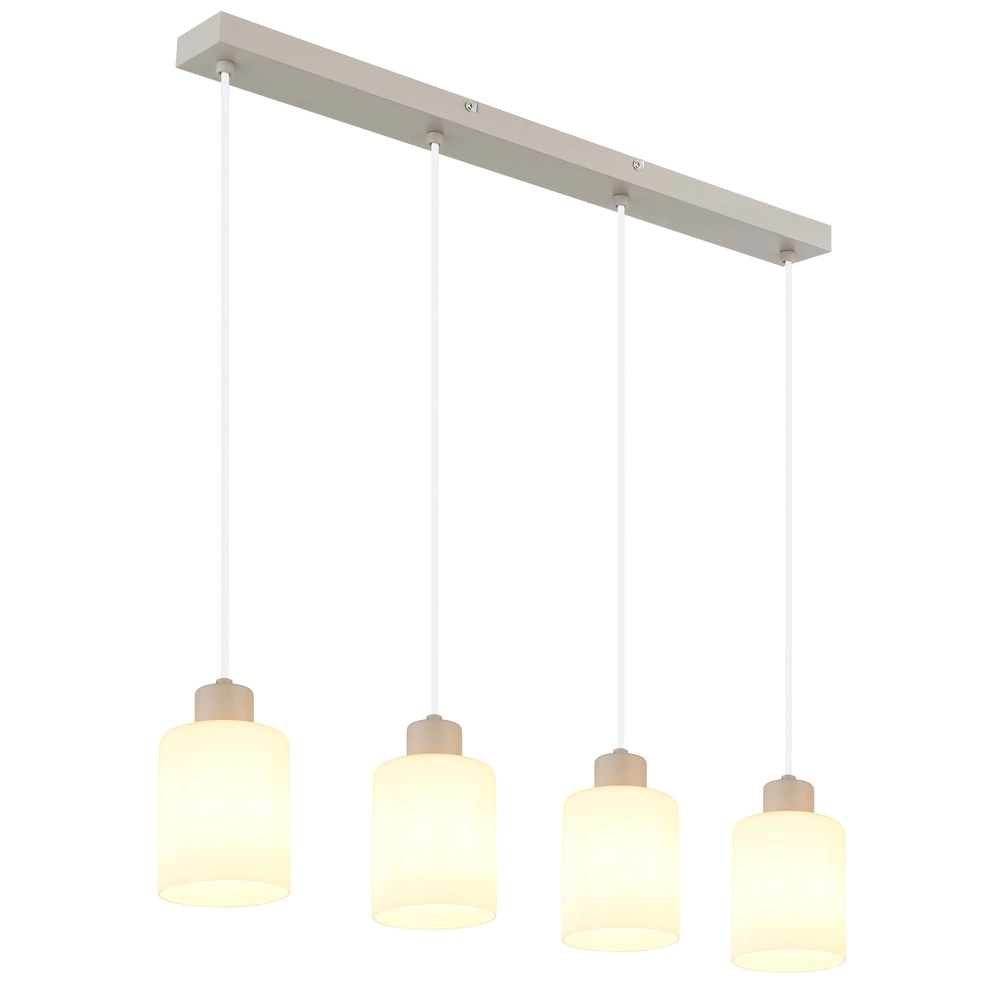 4-light pendant lamp Trent sand brown