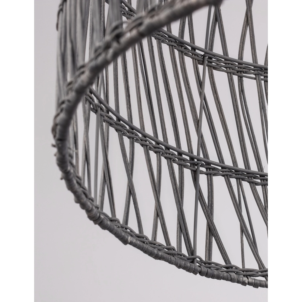 Grey pendant lamp Destin rattan Ø 46.5cm Lyora 5212017416667