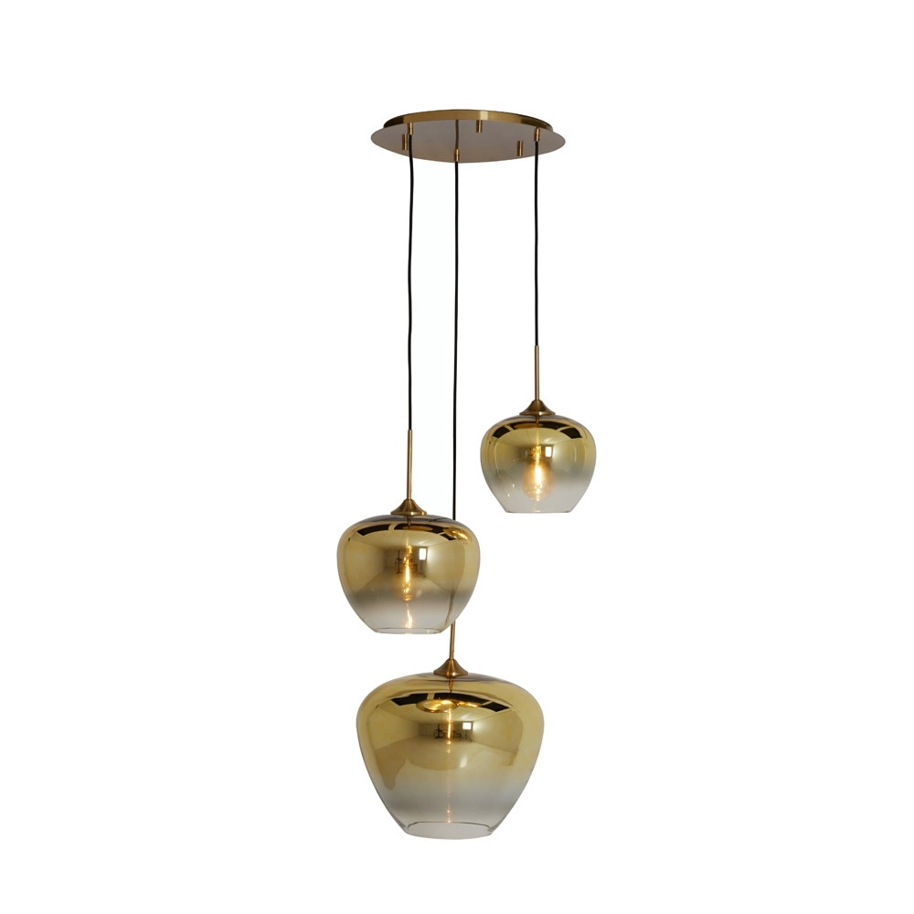 Pendant lamp Mayson 3-light gold Light & Living 8717807674526