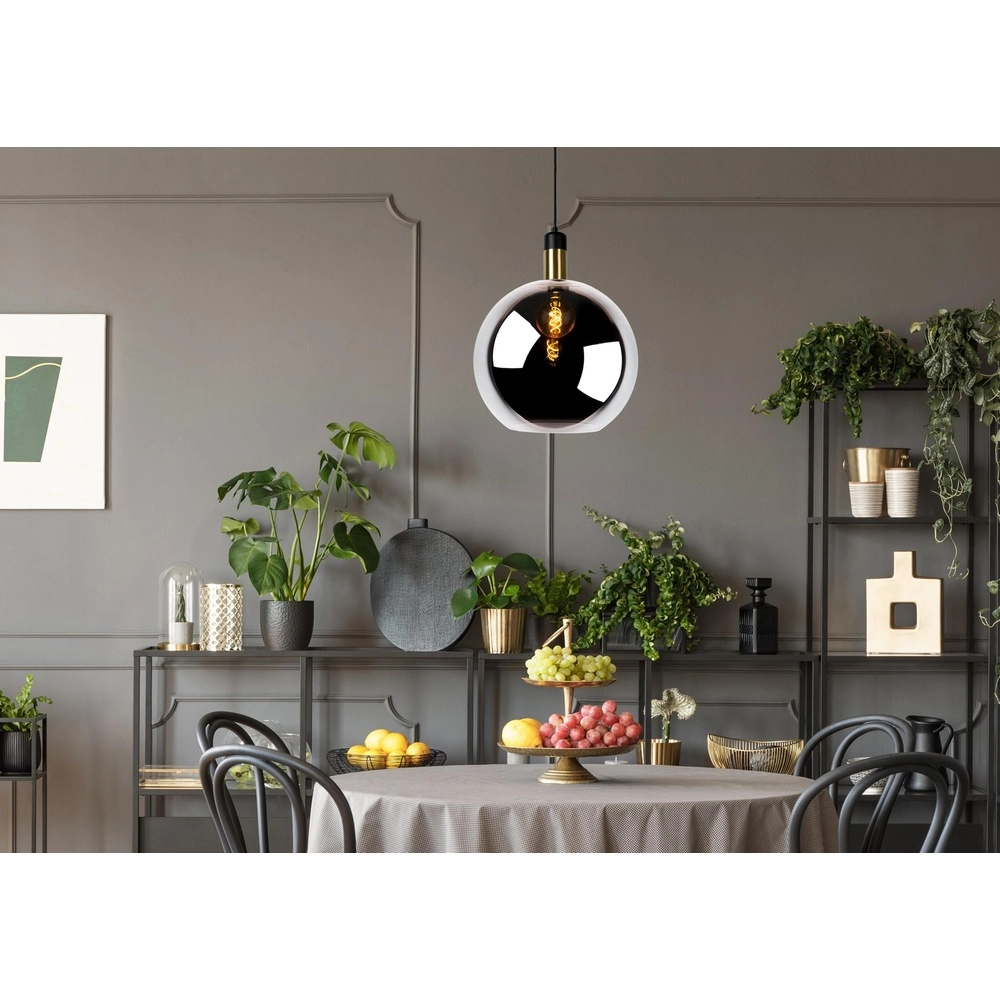 Pendant lamp Julius Ø 40cm smoke glass Lucide 5411212343345