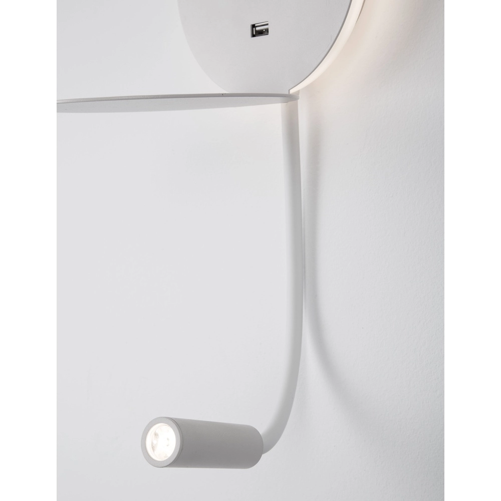 Bedside lamp Eclip White with USB Lyora 5212017423689