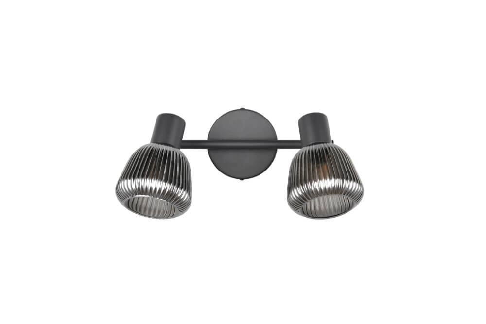 Double ceiling lamp Tarifa with ribbed glass Trio 4017807615838