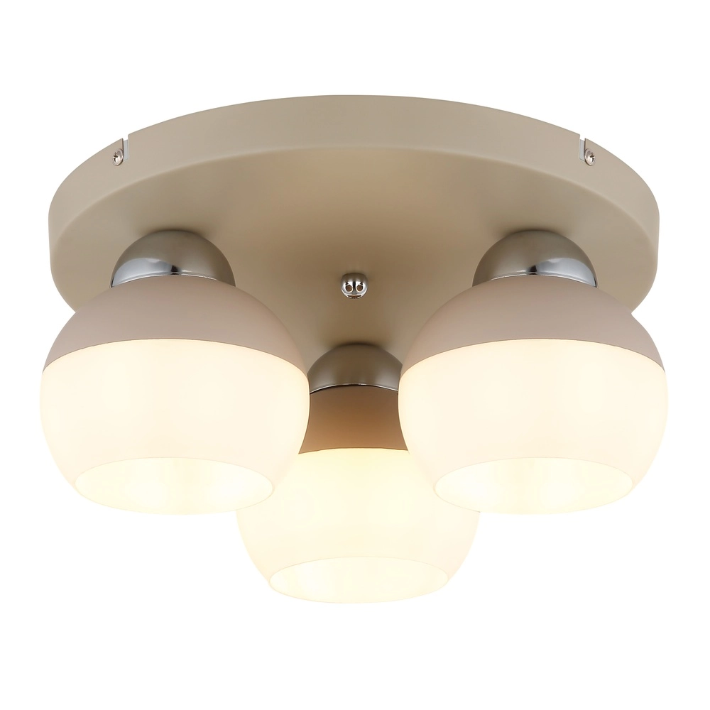 Ceiling lamp Ragusa 3-light sand brown