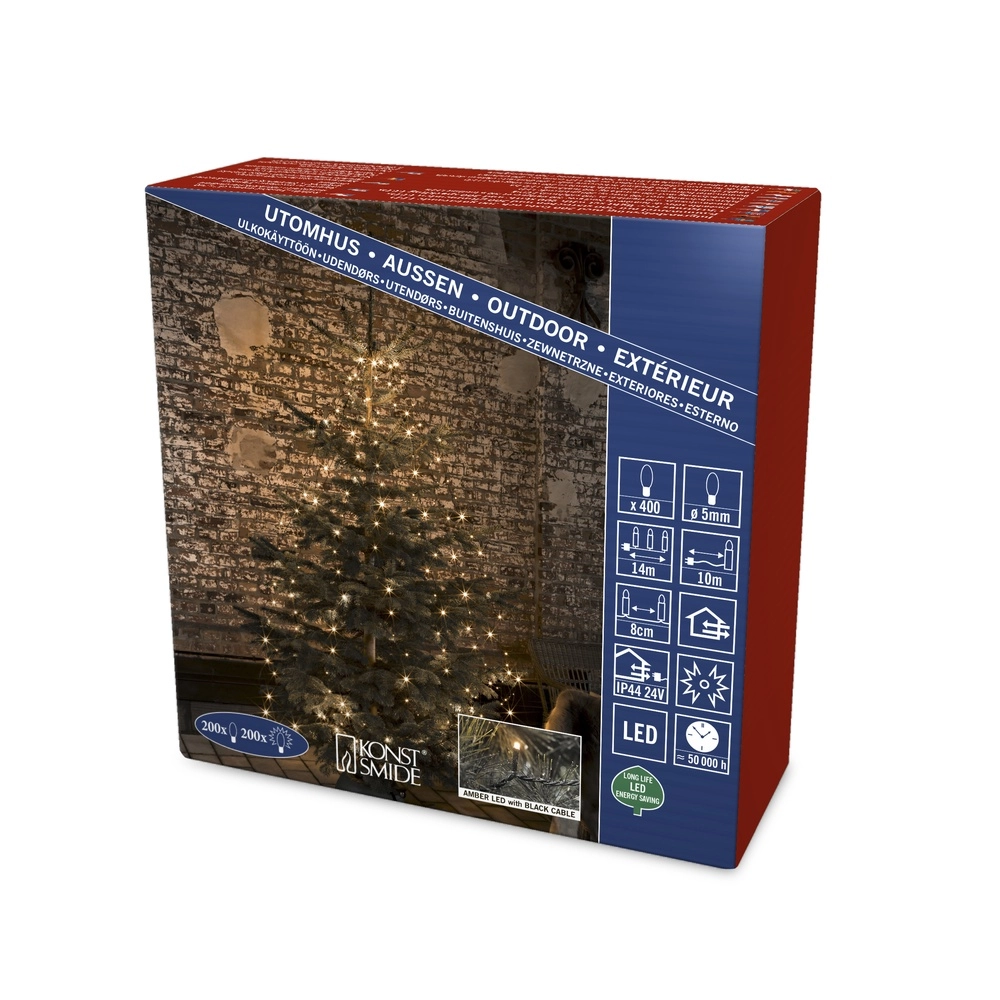 Lighting set 4m - 8x 50 led - 2200K for Christmas tree KonstSmide 7318306321815