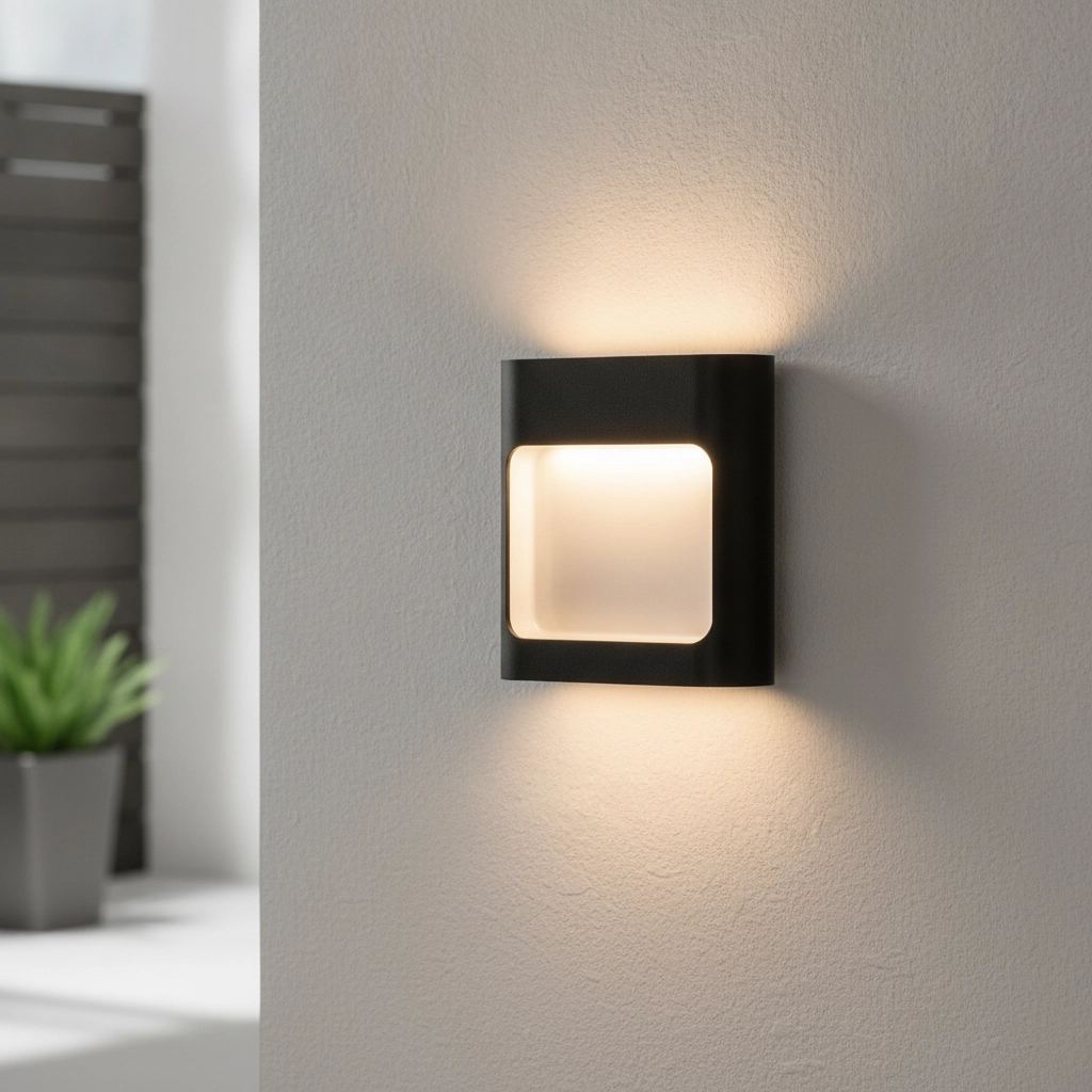 Black wall lamp Tall up and down