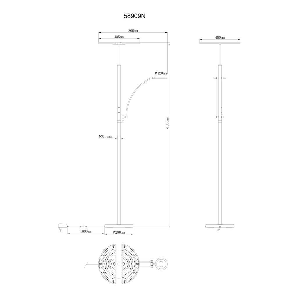 Floor lamp Tirana nickel Globo 9007371468119