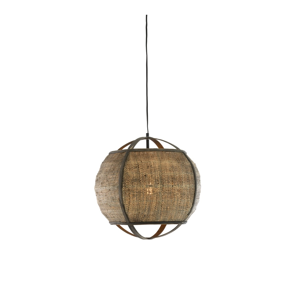 Country Pendant Lamp Bozona brown Ø 41cm Light & Living 8717807843939