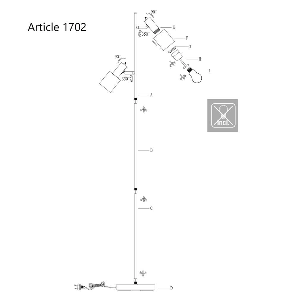 Floor lamp Fjorgard Steinhauer 8712746125122