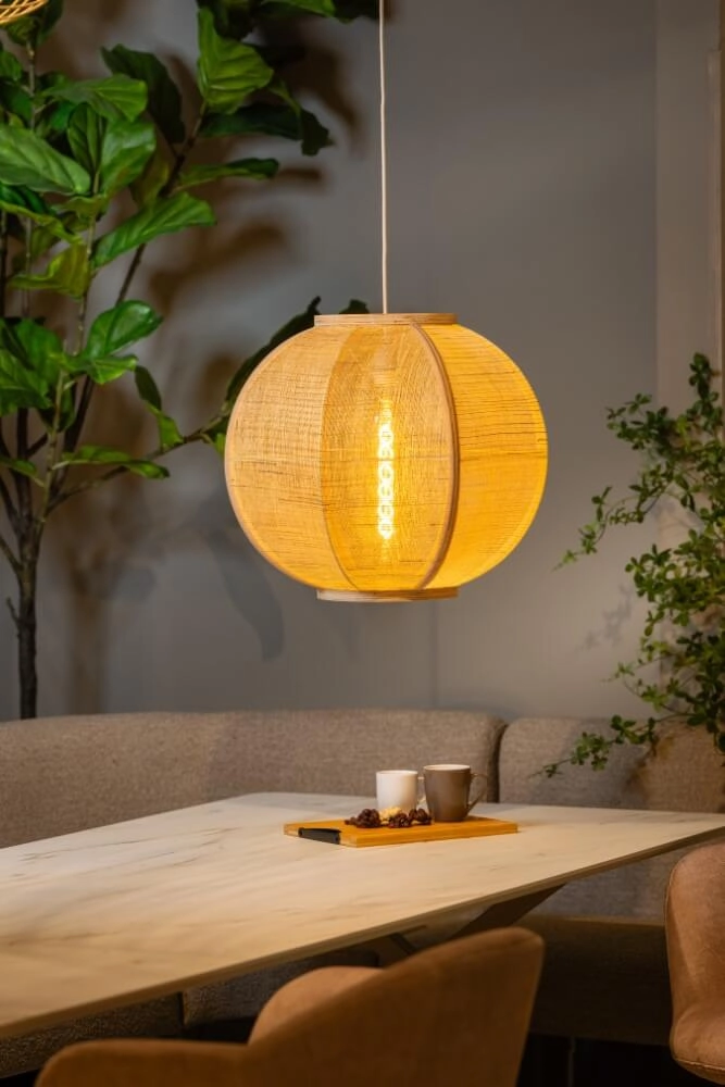 Japandi pendant lamp Fabric sand-coloured Ø 48cm ETH 8720195309048