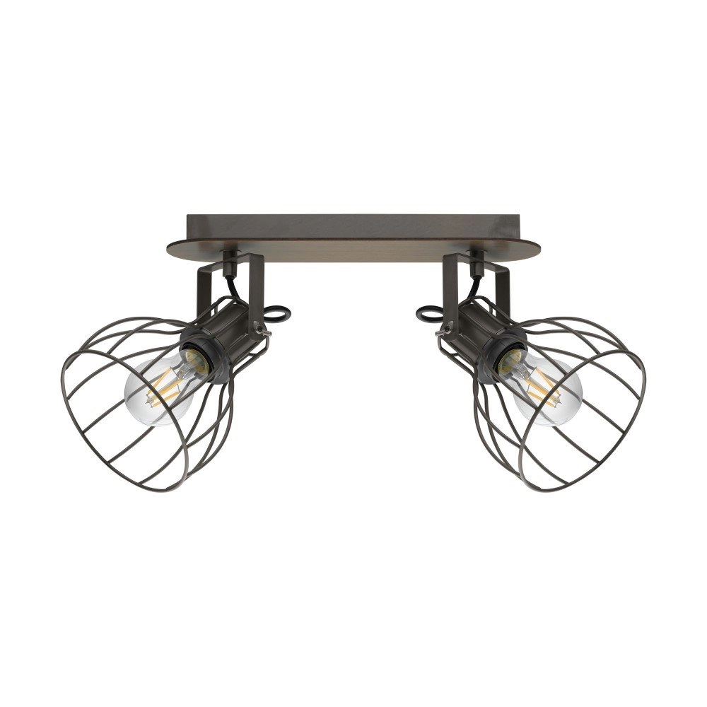 Ceiling lamp Sambatello 2-light antique brown