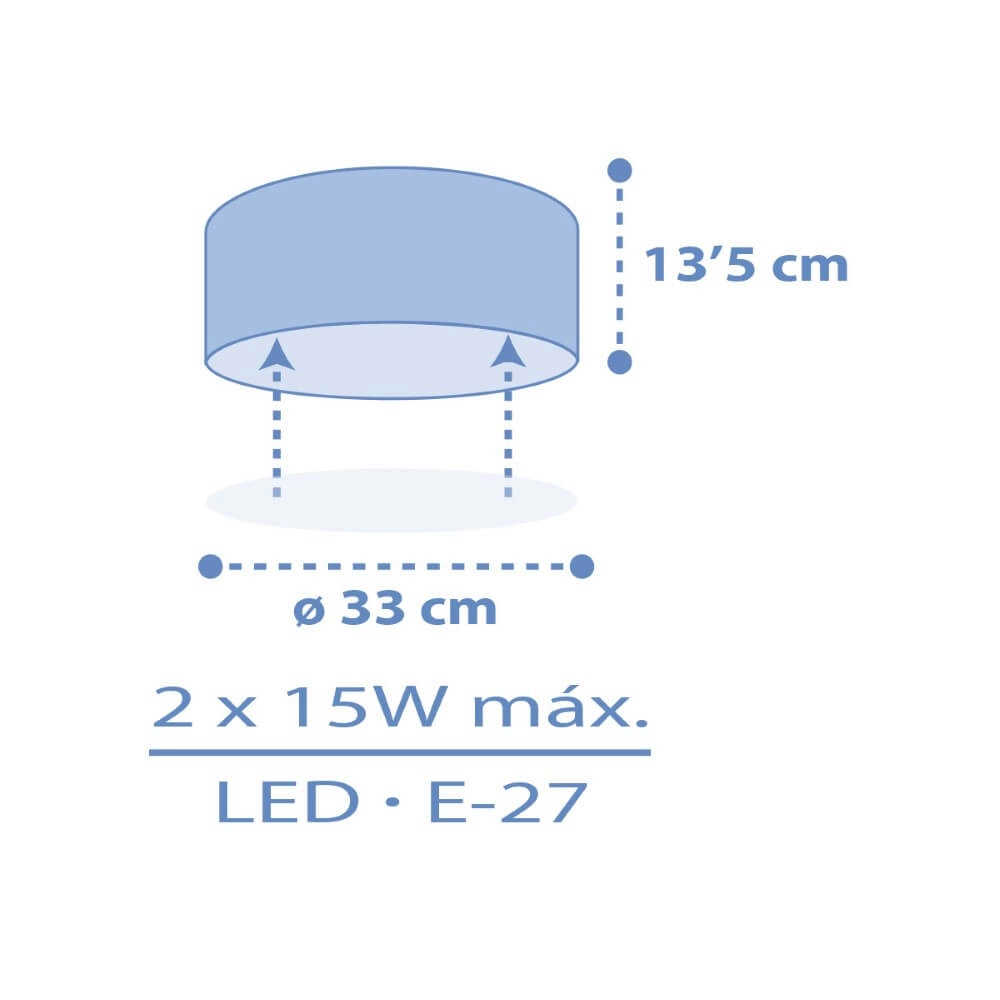 Children's ceiling lamp Color Light Ø 33cm - blue Dalber 8420406002026