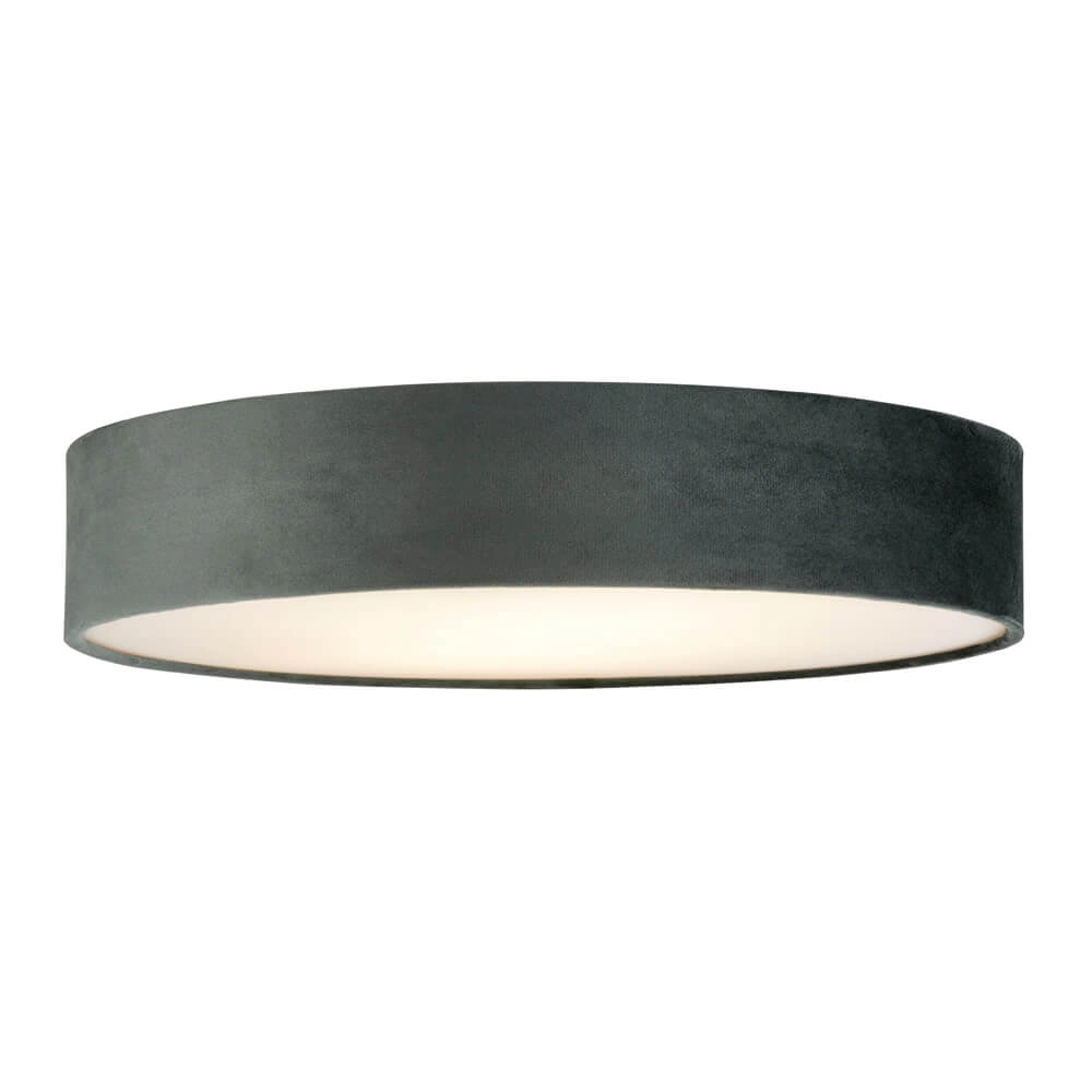 Ceiling lamp Drum Pleat 50cm velvet anthracite