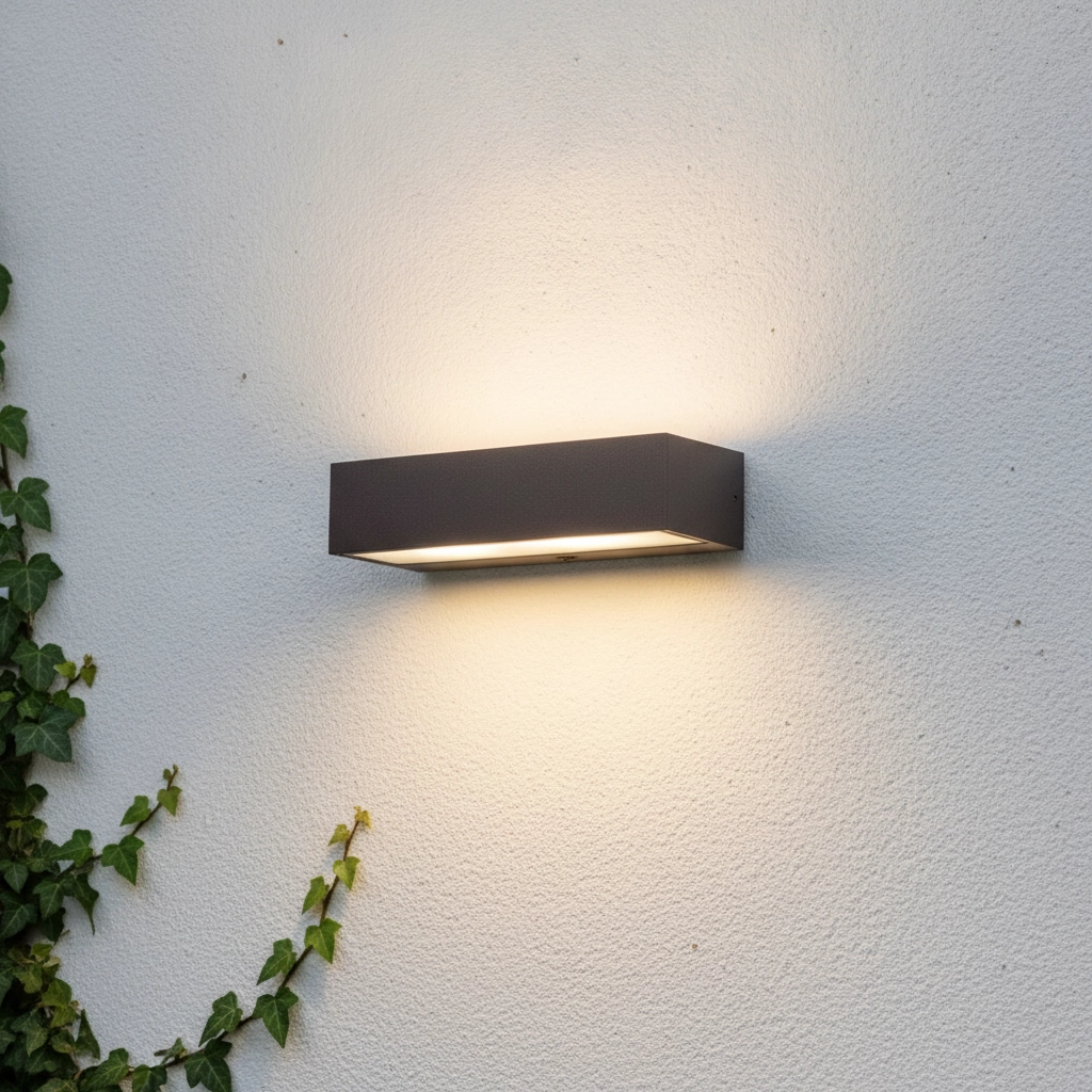 Sleek wall lamp Lane rust brown 22cm - 21W