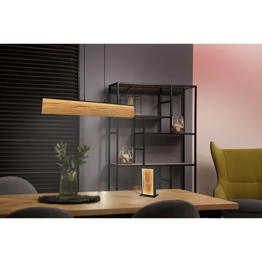 Design table lamp Kalea black with wood Trio 4017807661484