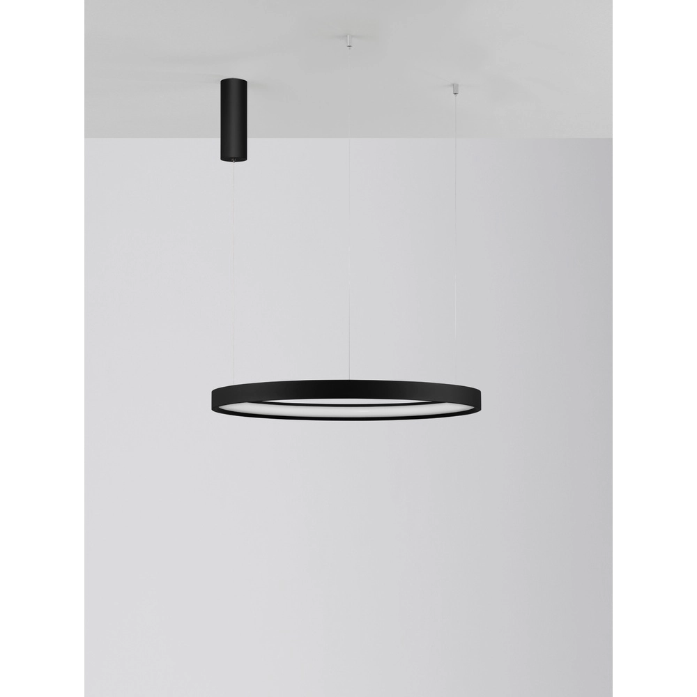 Round pendant lamp Perrine black Ø 60cm Lyora 5212017438416