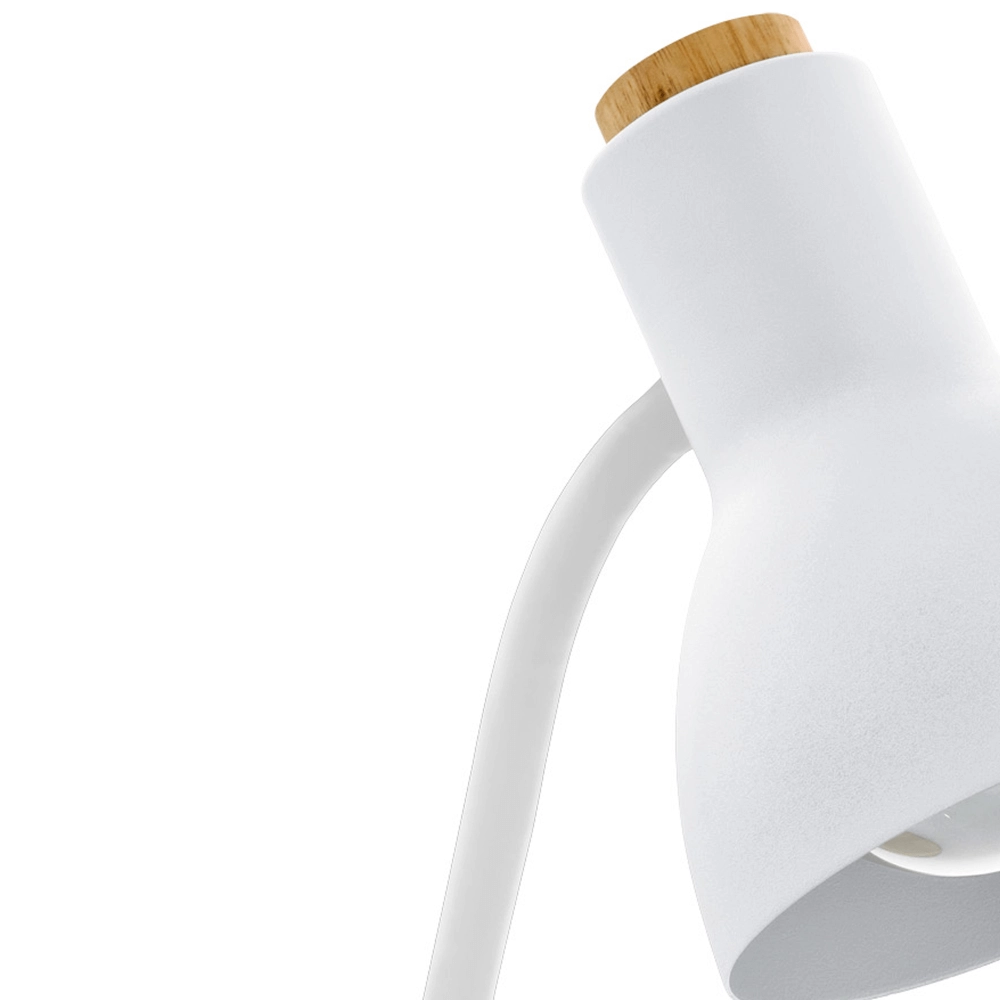 Rustic desk lamp Veradal white with wood Eglo 9002759988326