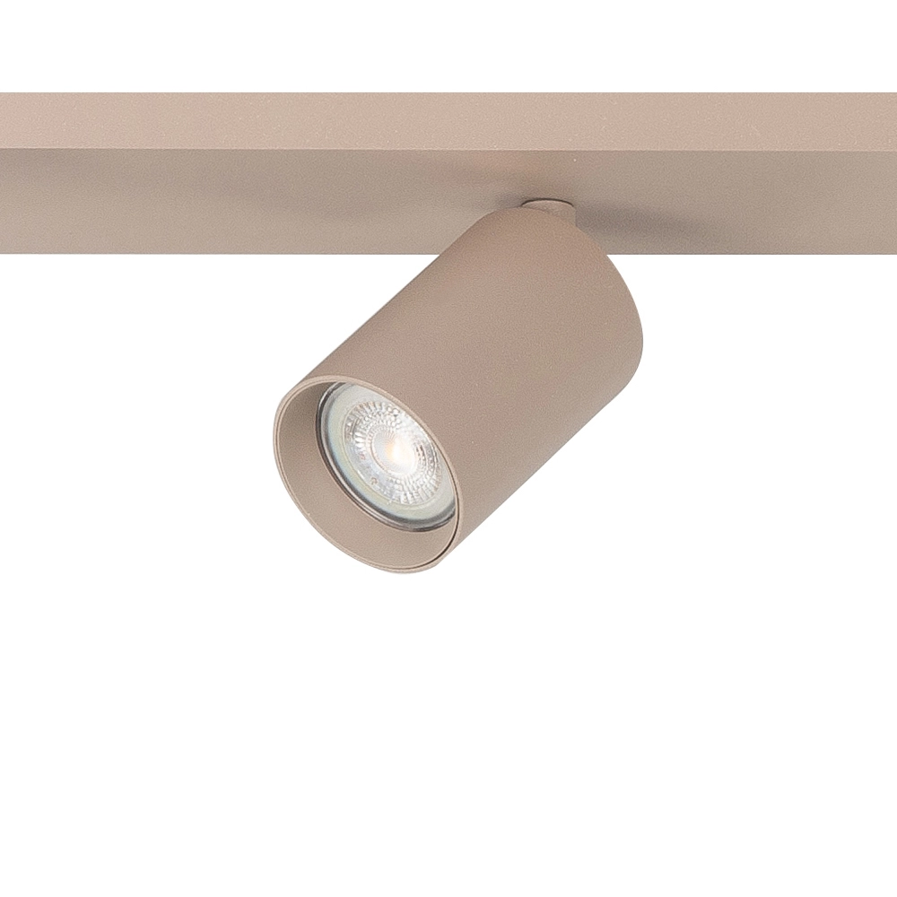 Surface-mounted spot Mila 4-light straight sand brown Highlight 8718379050473