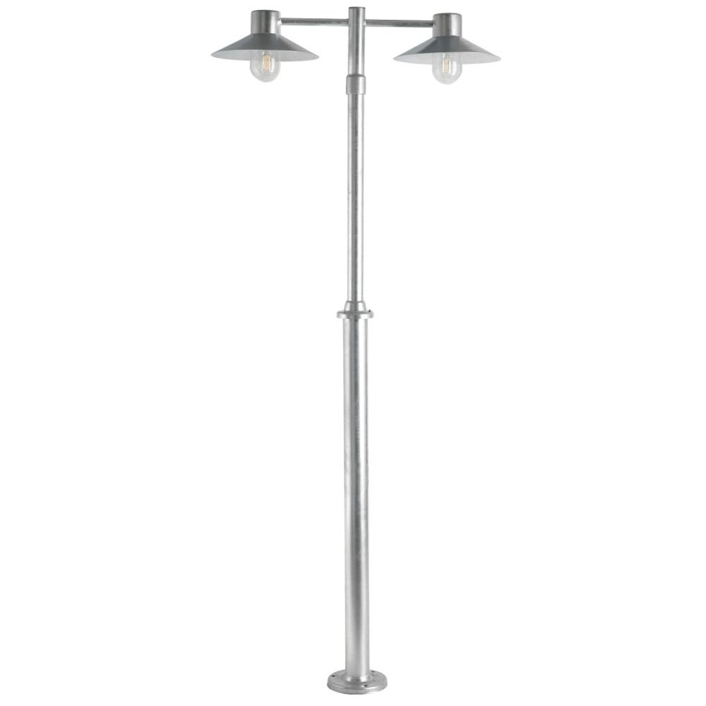 Terrace lamp Selva 2-light zinc gray