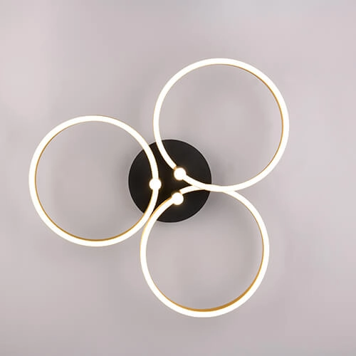 Curled led ceiling light Caruso gold - Ø 65,5cm Trio 4017807612967