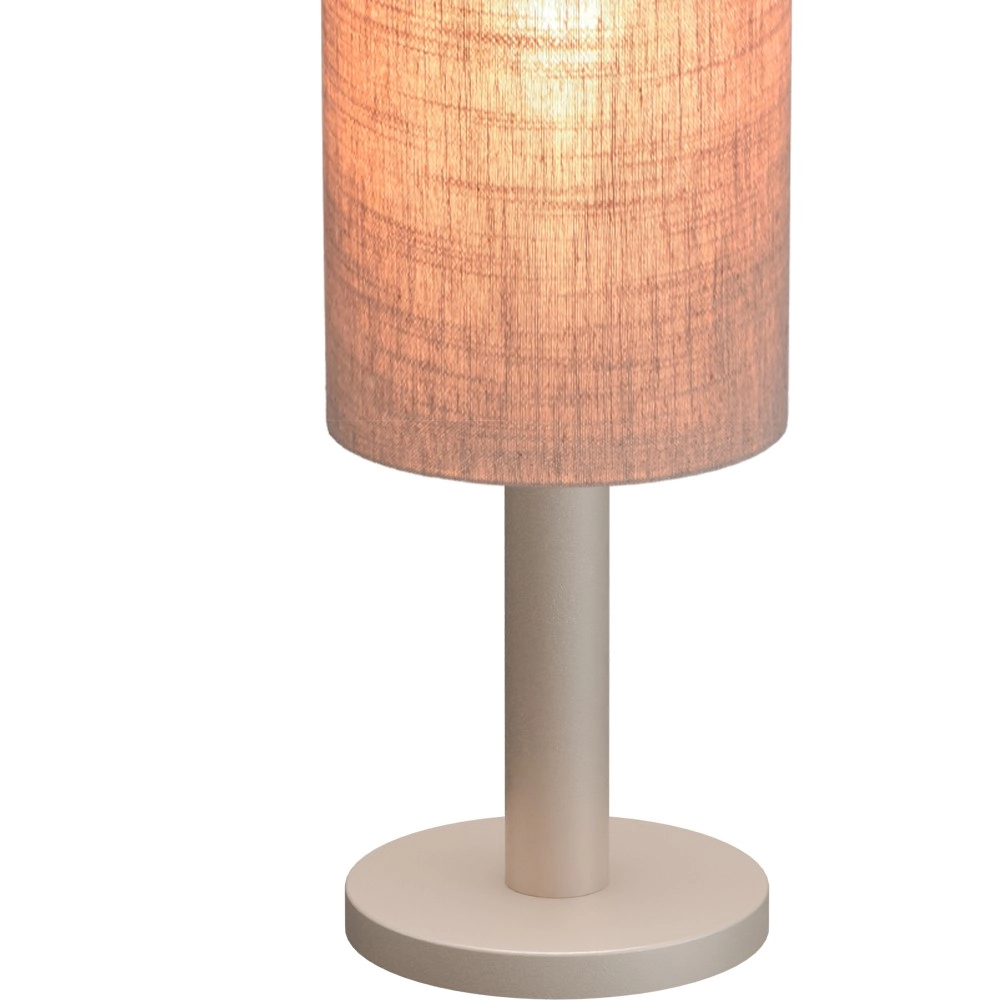 Table lamp Lisbourg beige terra with beige grey shade Masterlight