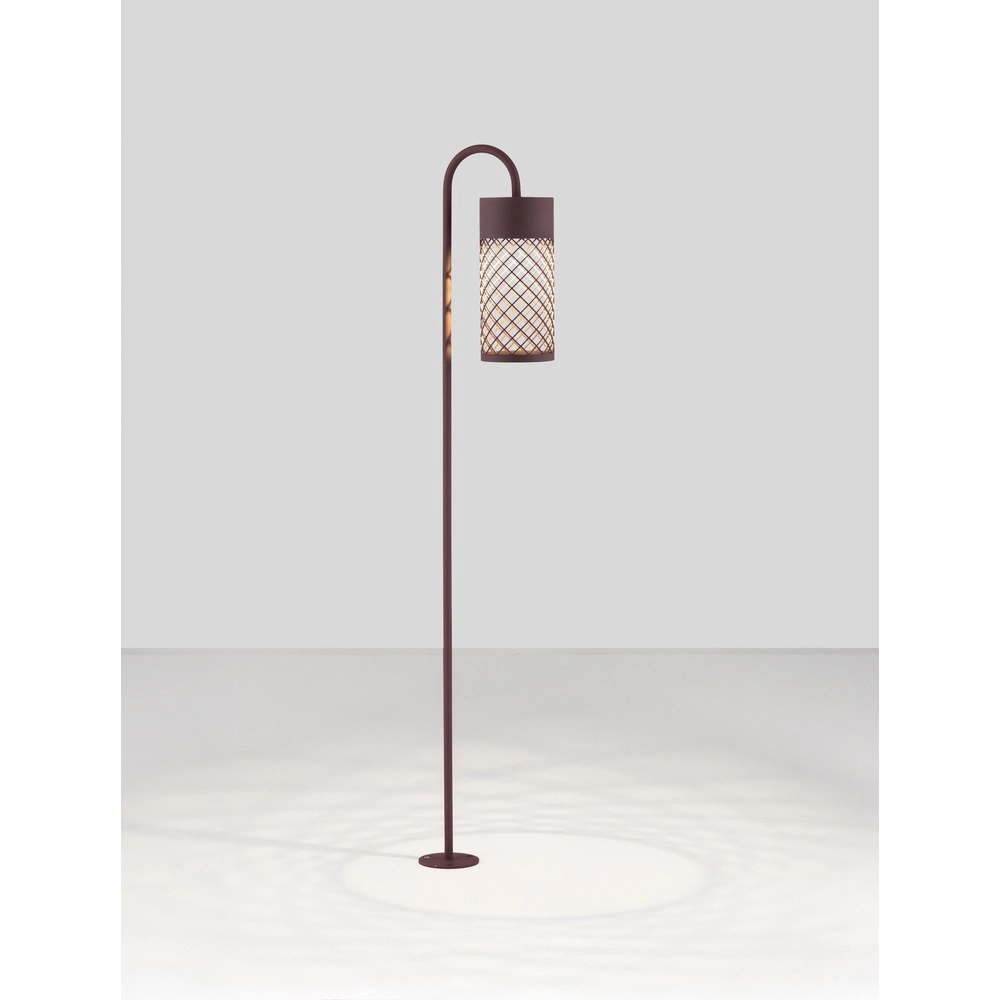 Garden lamp Motley 100cm rust brown