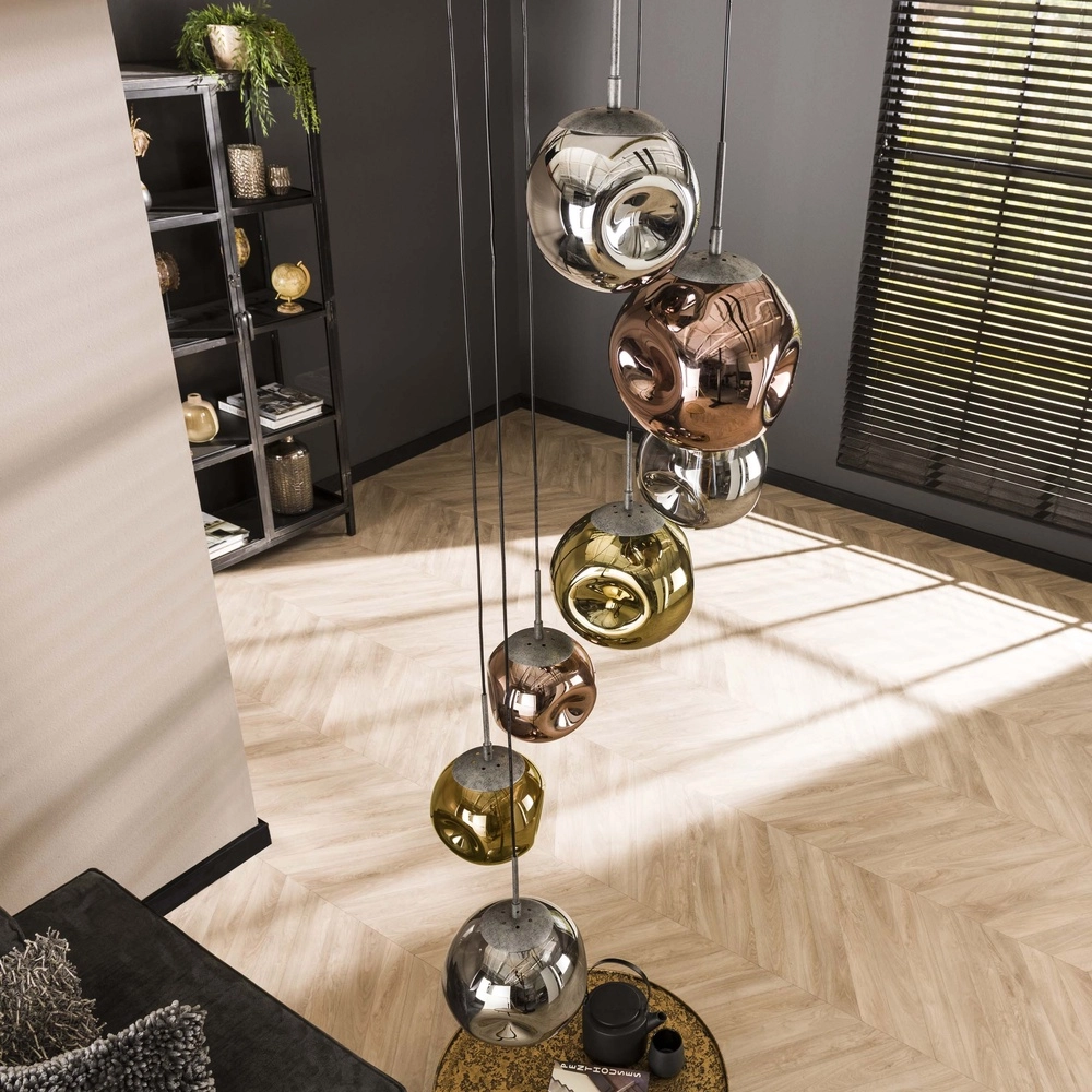 Vide pendant lamp Stellar 7 glass balls Lyora 8716803511699
